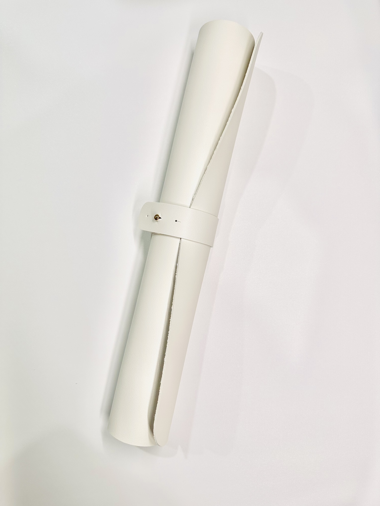White Faux Leather Desk Mat