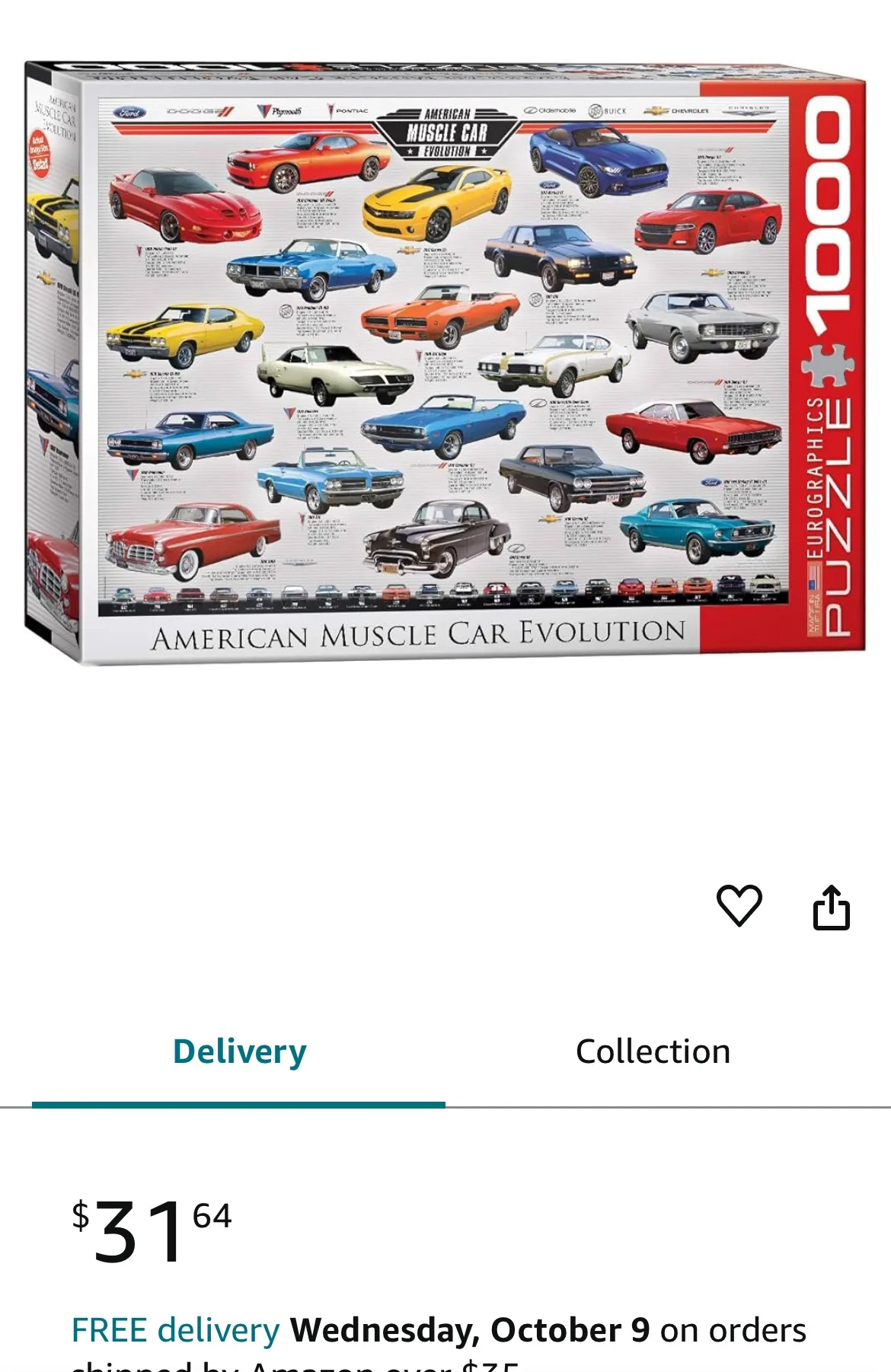 Eurographics 1000 Piece Muscle Car Puzzle image indicator(4)