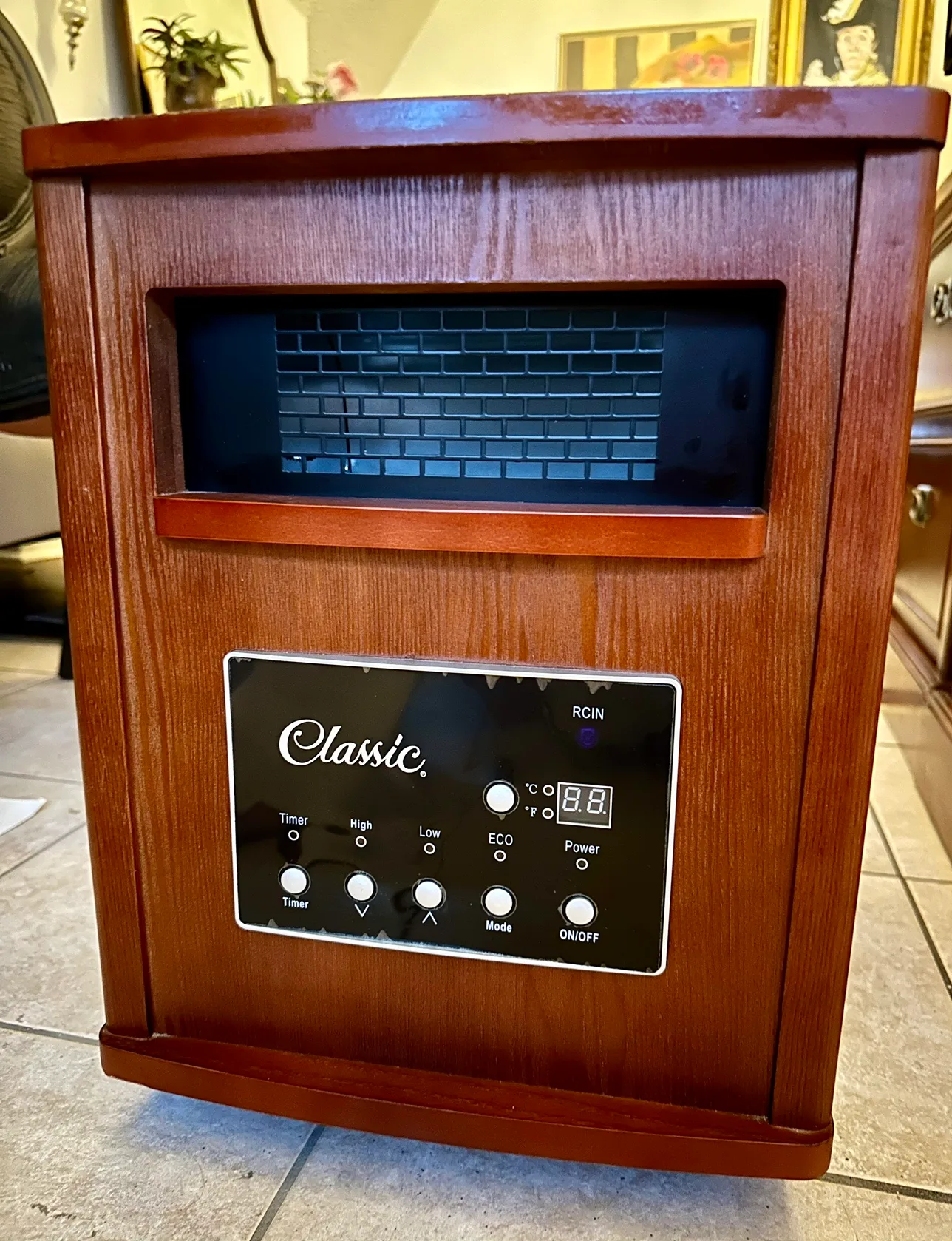 Infrared Quartz Heater 1500W by Classic - Wood Grain thumbnail