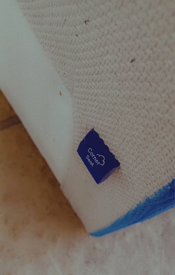 Blue and pink patterned storage ottoman corner seat image indicator(8)