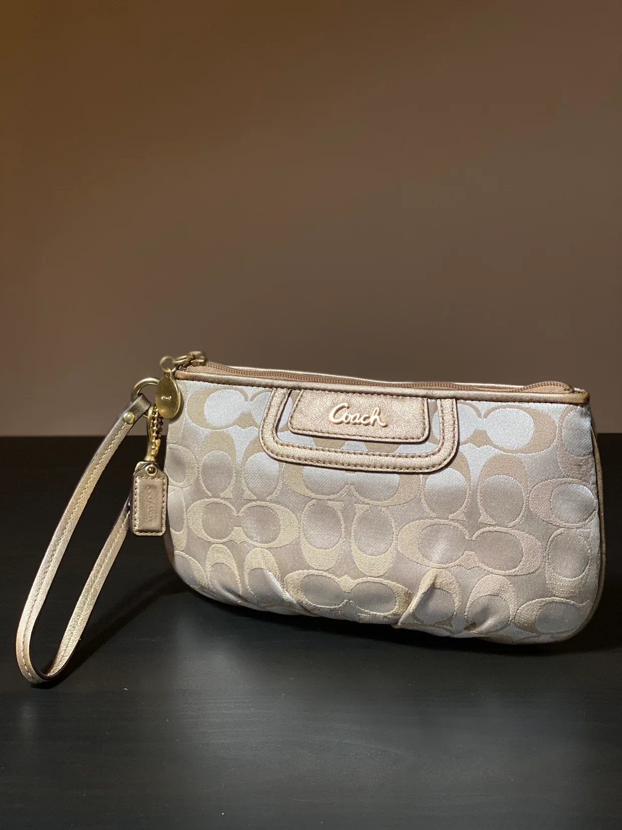 Coach Gold Signature Wristlet thumbnail