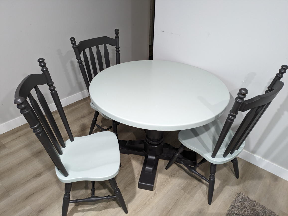 Round Table and Three Chairs