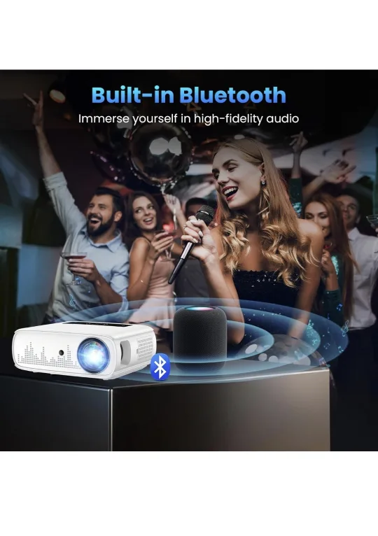 Mini Projector with Bluetooth, WiFi and Mirrorcast image indicator(3)