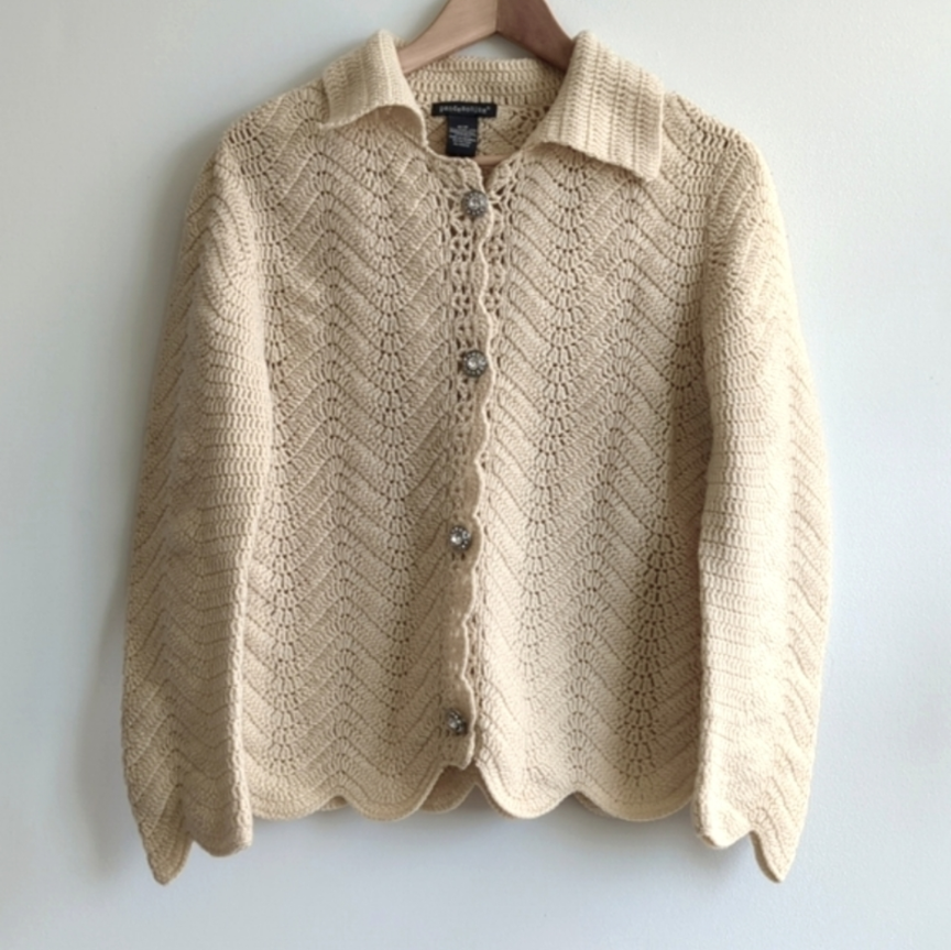 Lambswool and rhinestones Sweater M