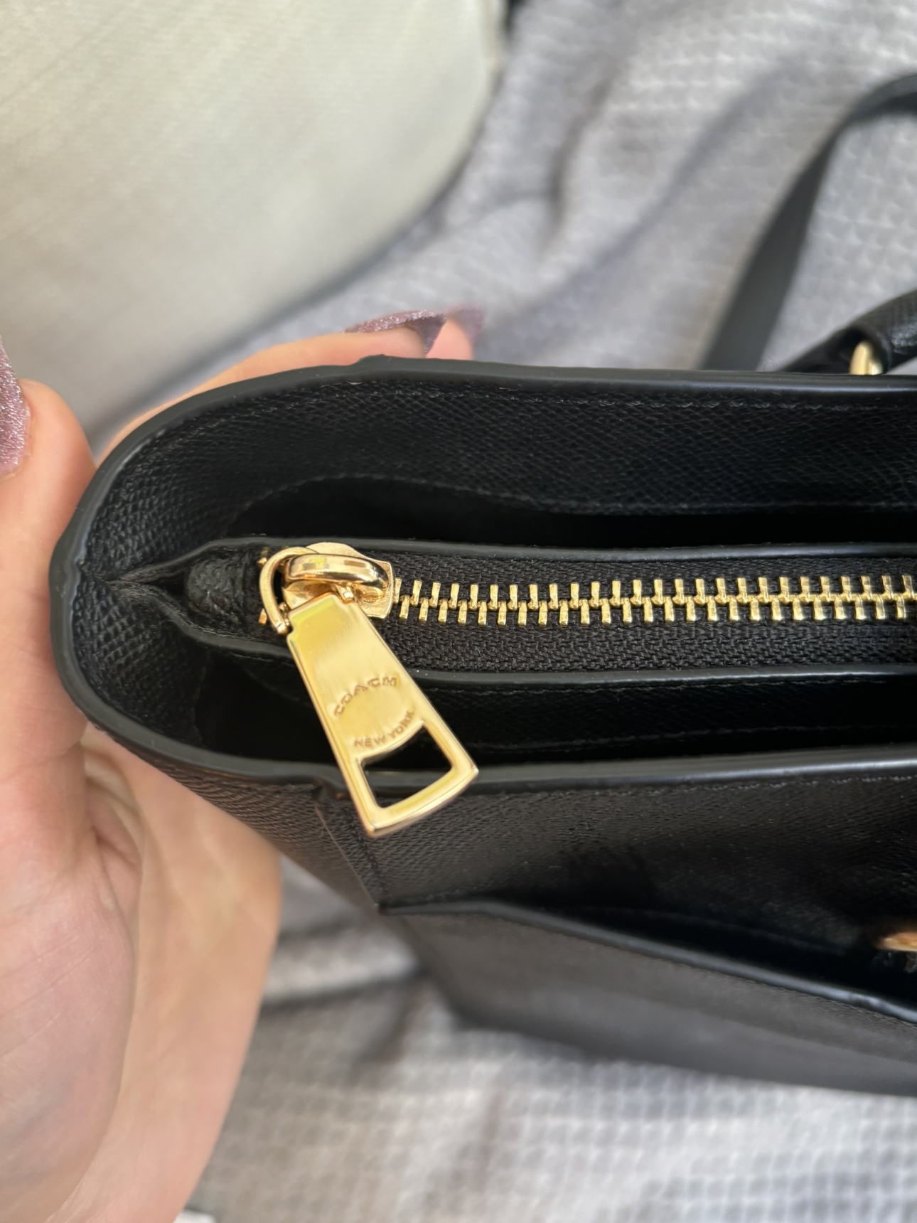 Coach Black Leather Tote - photo 5