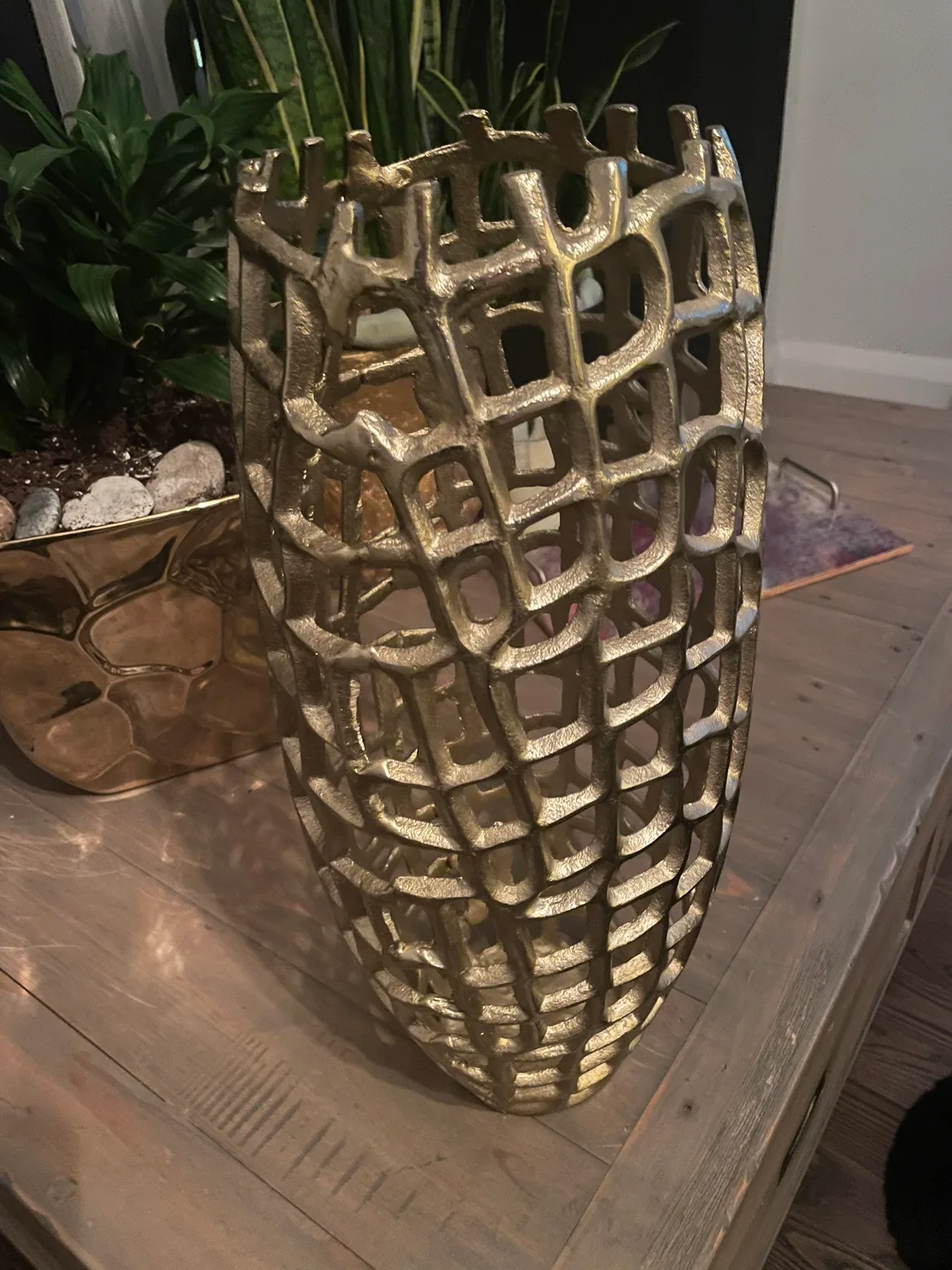 Gold Metal Vase thumbnail