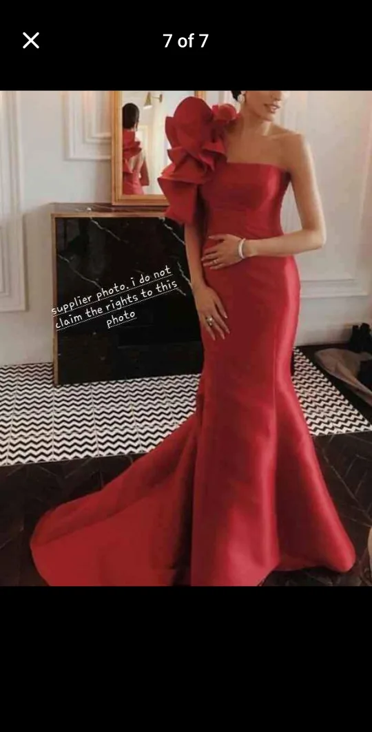 Coral One Shoulder Ruffle Dress image indicator(7)