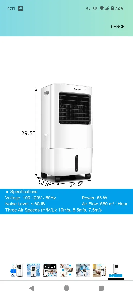 Costway Evaporative Cooler image indicator(2)