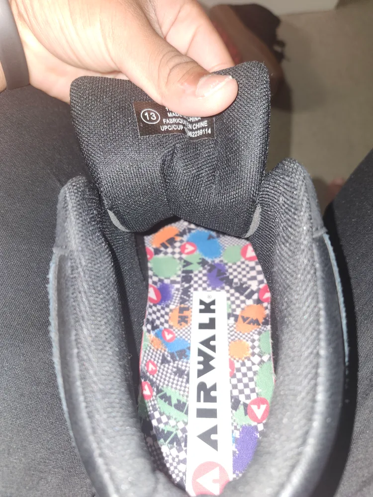 Airwalk Black High Top Sneakers, Size 13 image indicator(2)