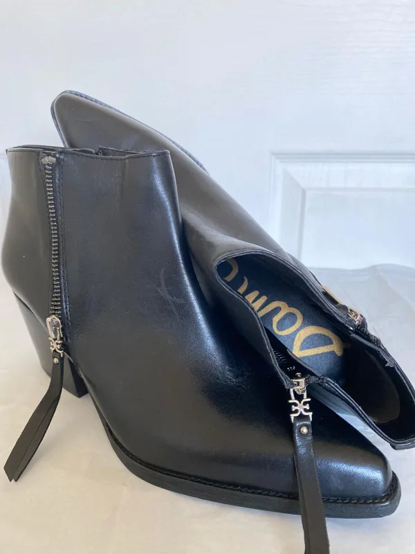 Sam Edelman Black Leather Ankle Women Boots thumbnail
