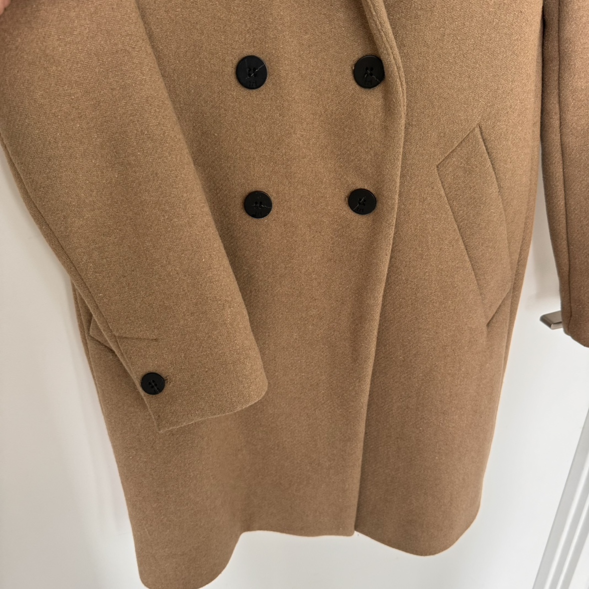Zara TRF Outerwear Wool Blend Camel Coat Size XS - photo 5