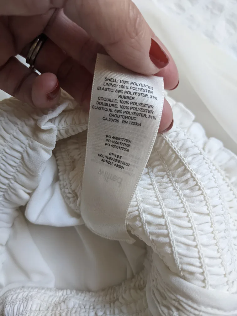 Wilfred WISTFUL blouse cream smocked v neck image indicator(4)