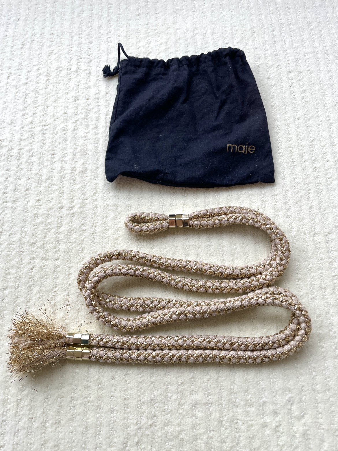 Brand New Maje Gold Rope Belt