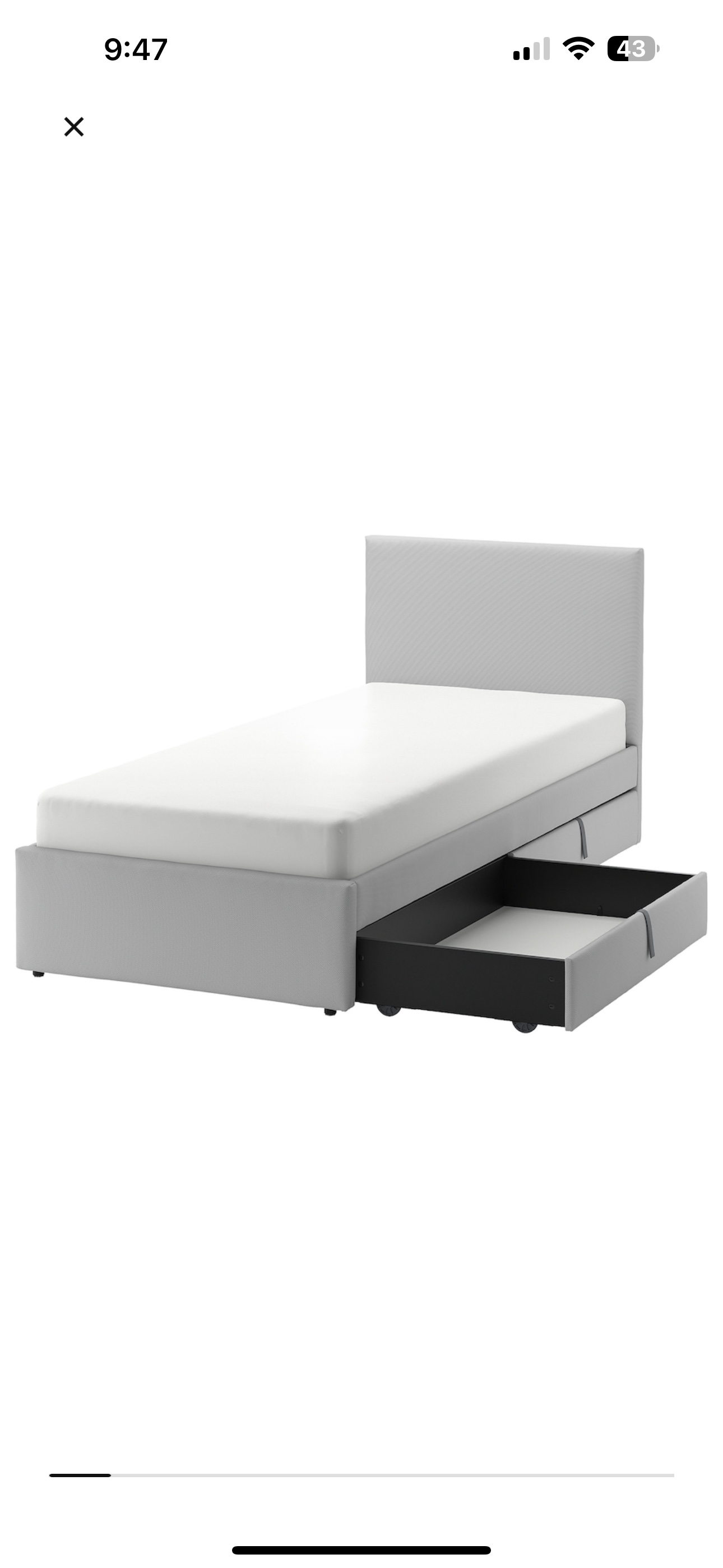 Full Size Bed Frame with Storage Drawers