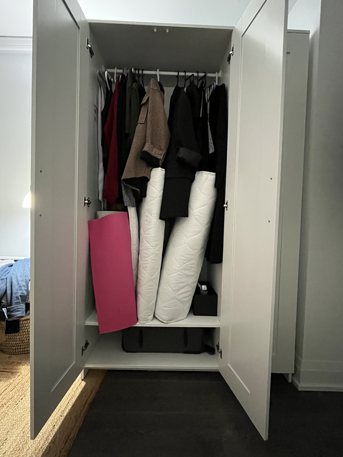 White Wardrobe with Mirror - photo 2