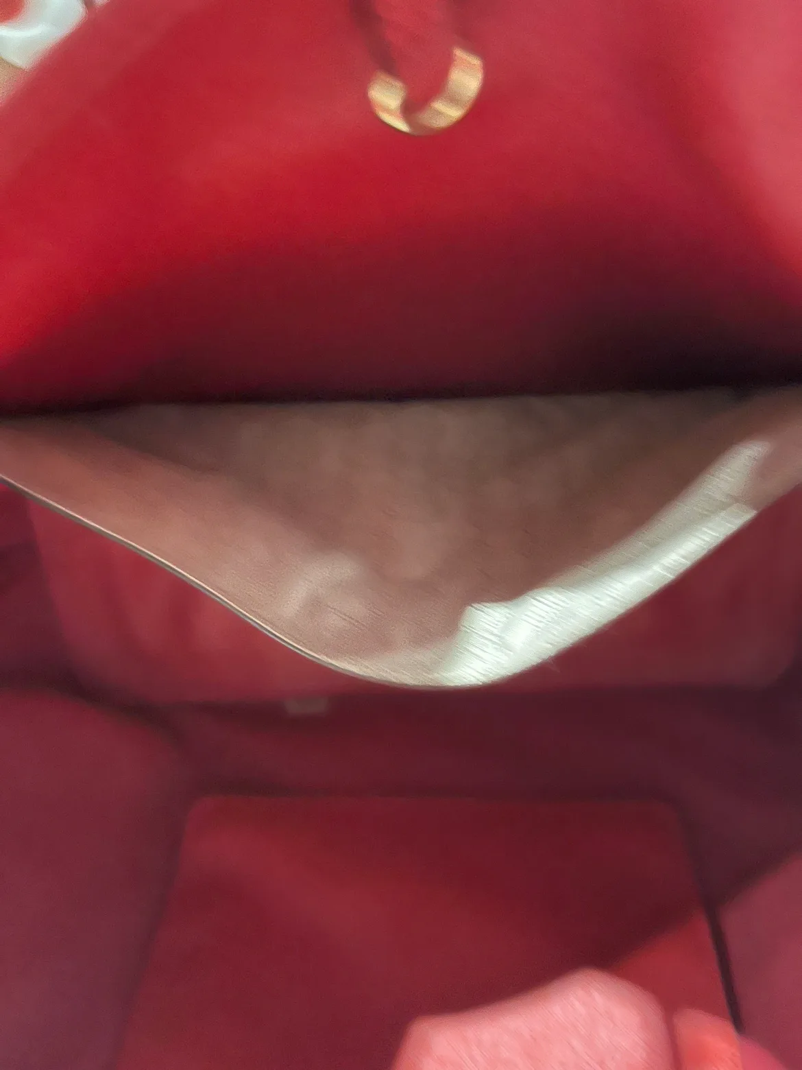 Large Red Michael Kors Tote Bag image indicator(10)