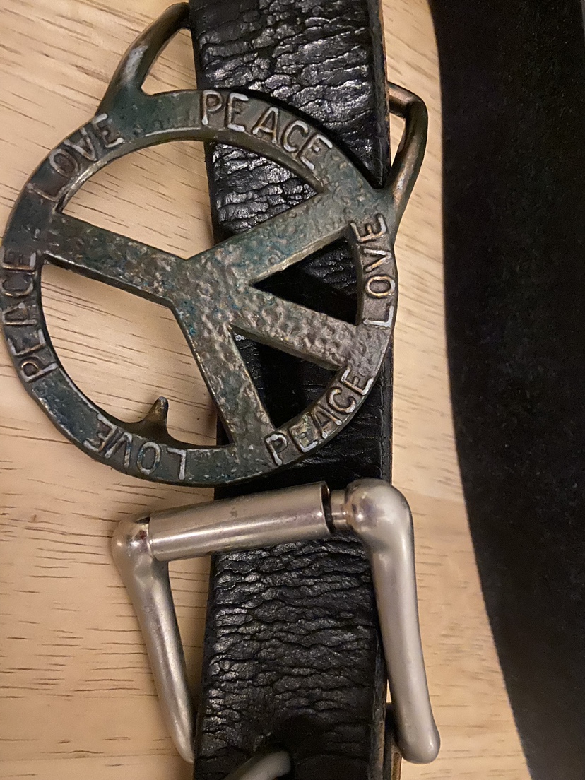 Freecycle - Peace Love Belt Buckle