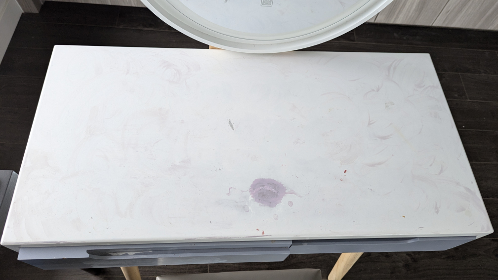 Vanity Table Set with Mirror and Cushioned Stool - photo 5