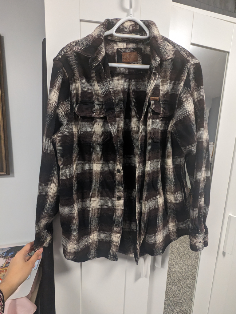 Black, White and Grey Flannel Shirt