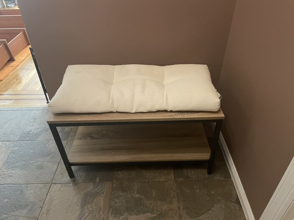 Bench with Storage Shelf