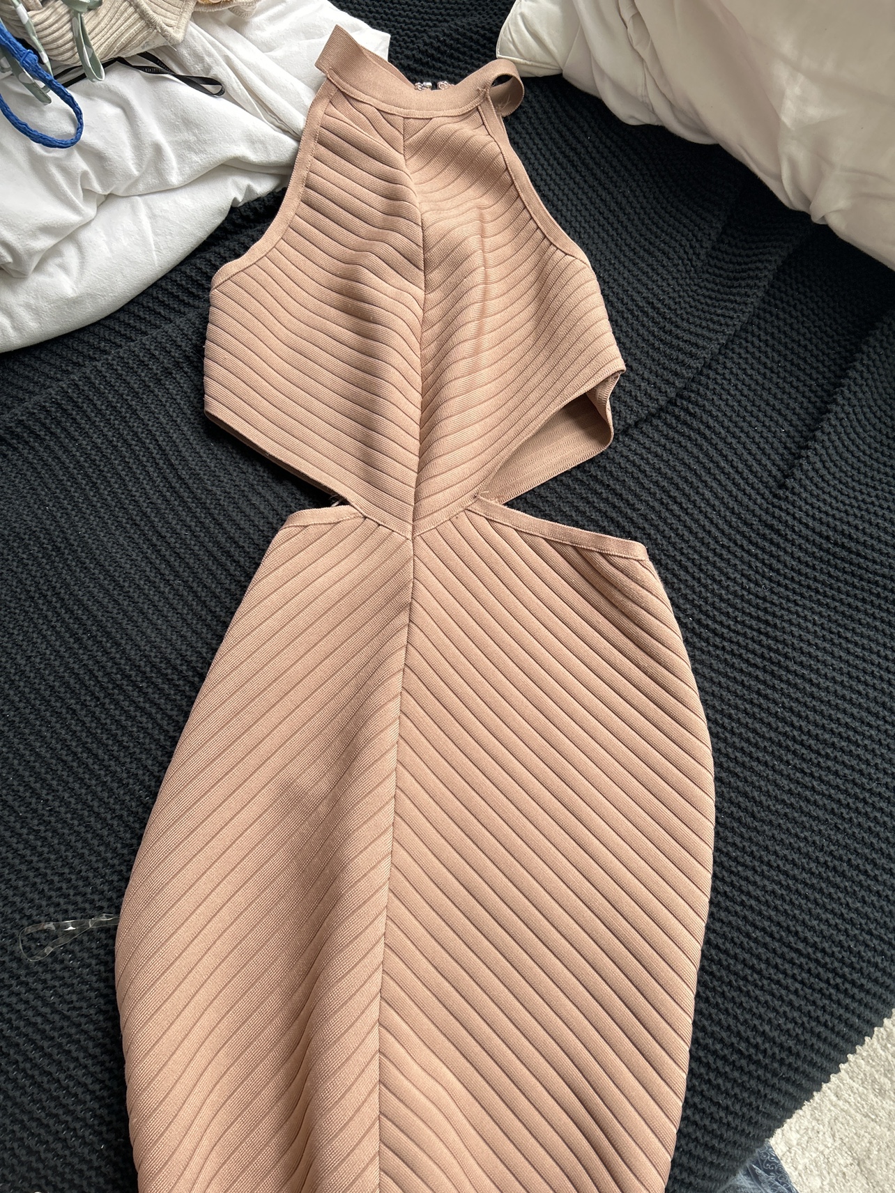 Cutout Halter Dress Size M