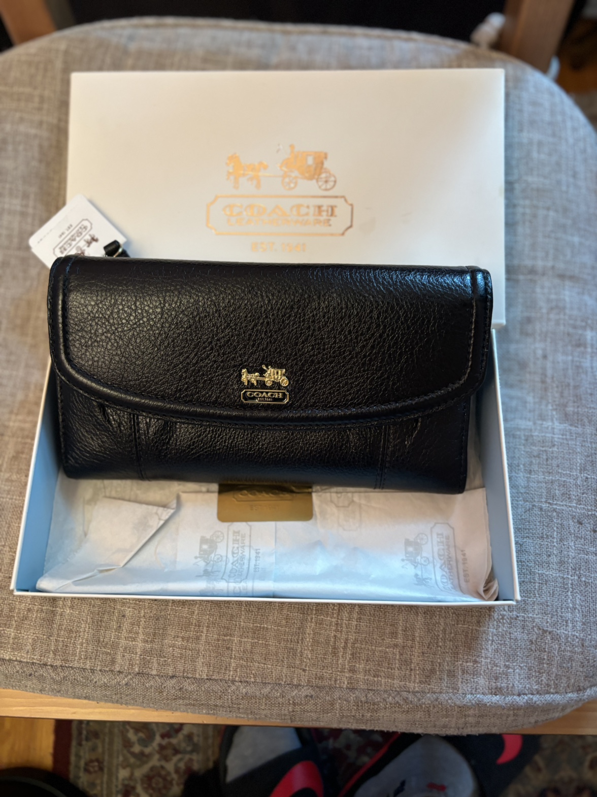 Coach Black Leather Wallet - photo 2