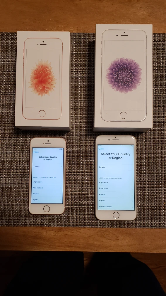iPhone SE & 6 for Sale - Rose Gold and Silver - 16GB