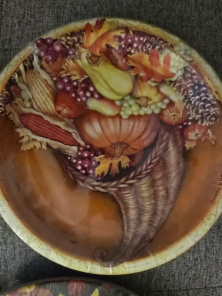 #Sale Fall Harvest Paper Plates - set of 60 pieces image indicator(5)