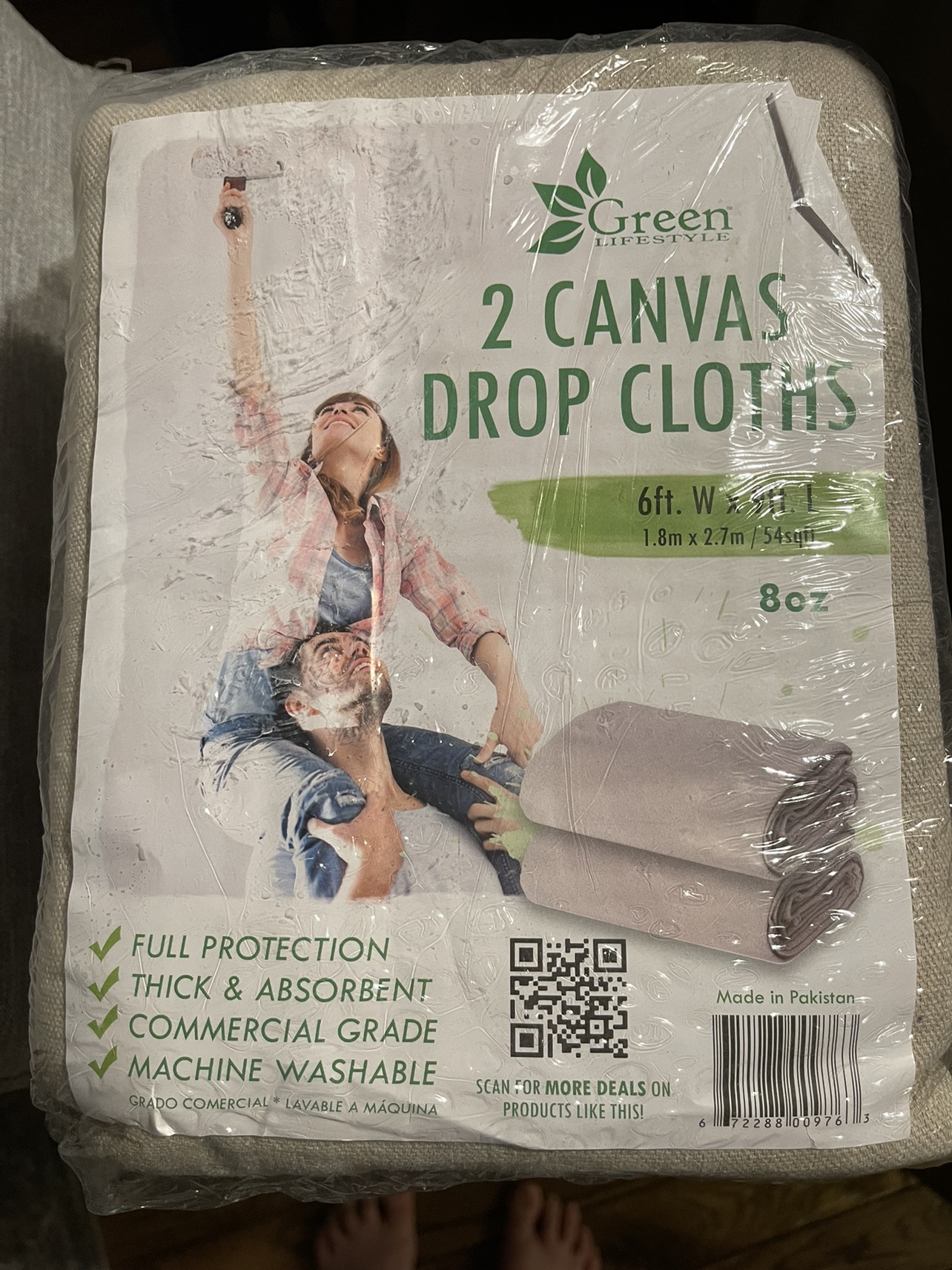 Green Lifestyle Canvas Drop Cloths