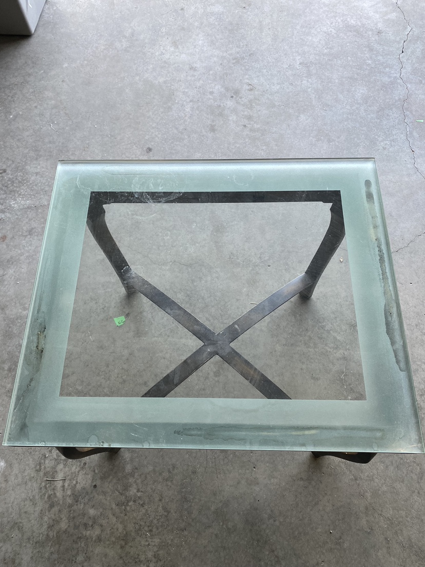 Glass Top End Table