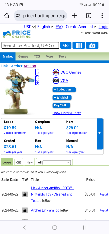 Link - Archer Amiibo [Loose] - photo 2