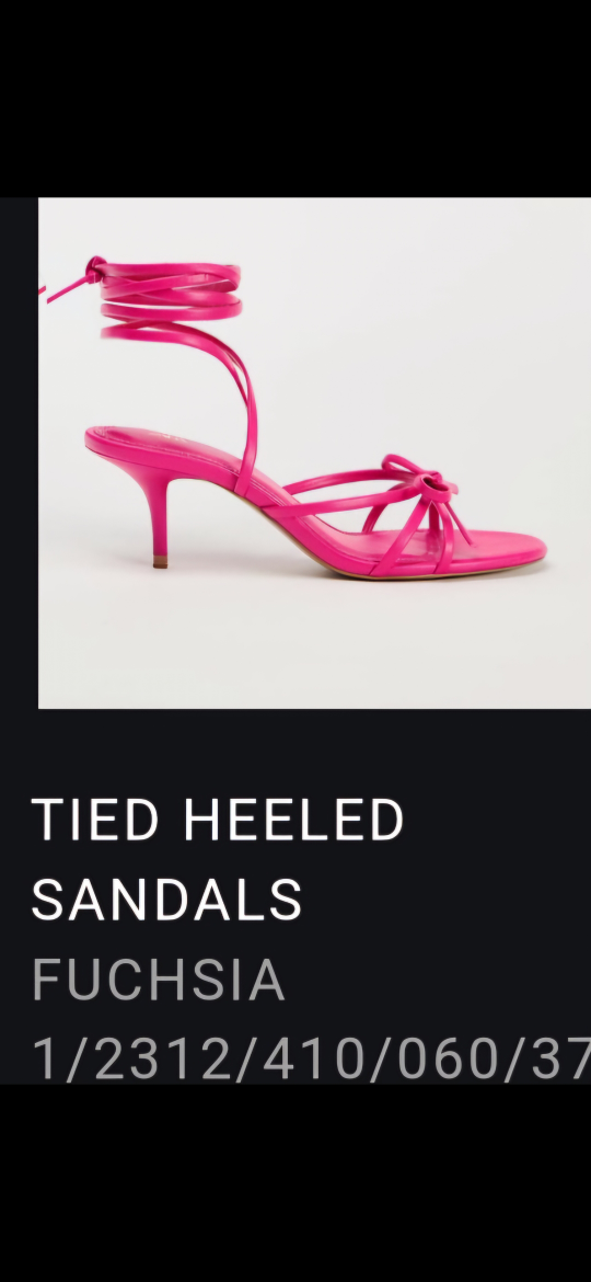 Zara Pink Heels with Wrap around straps