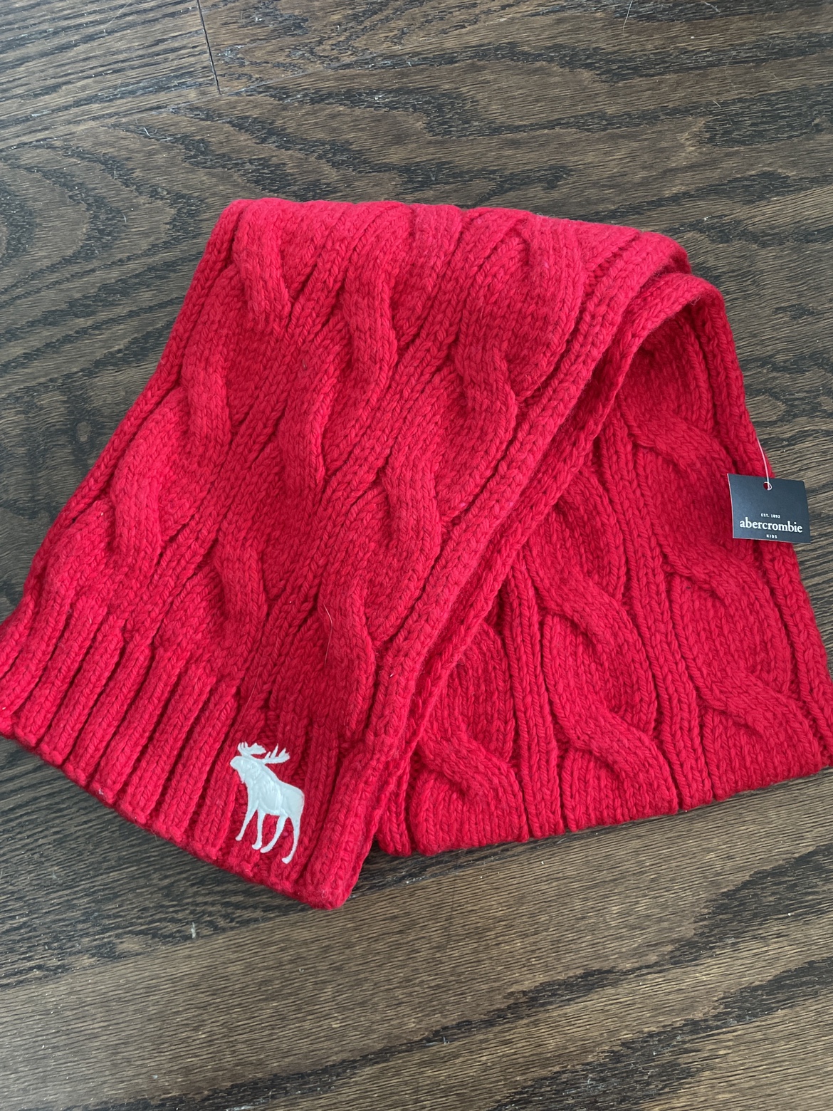 Abercrombie Kids Red Knit Scarf