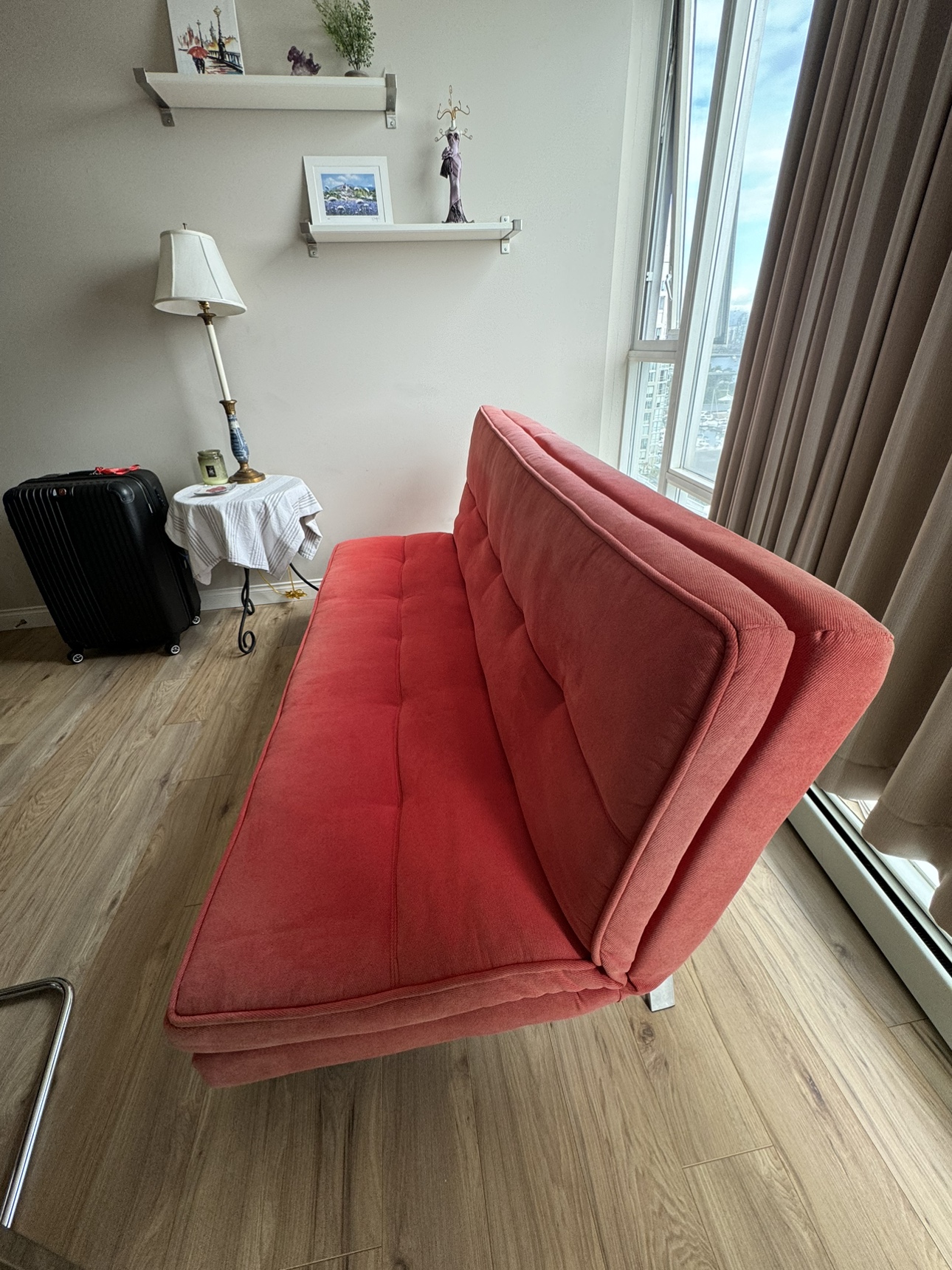 Red Futon Couch - photo 3