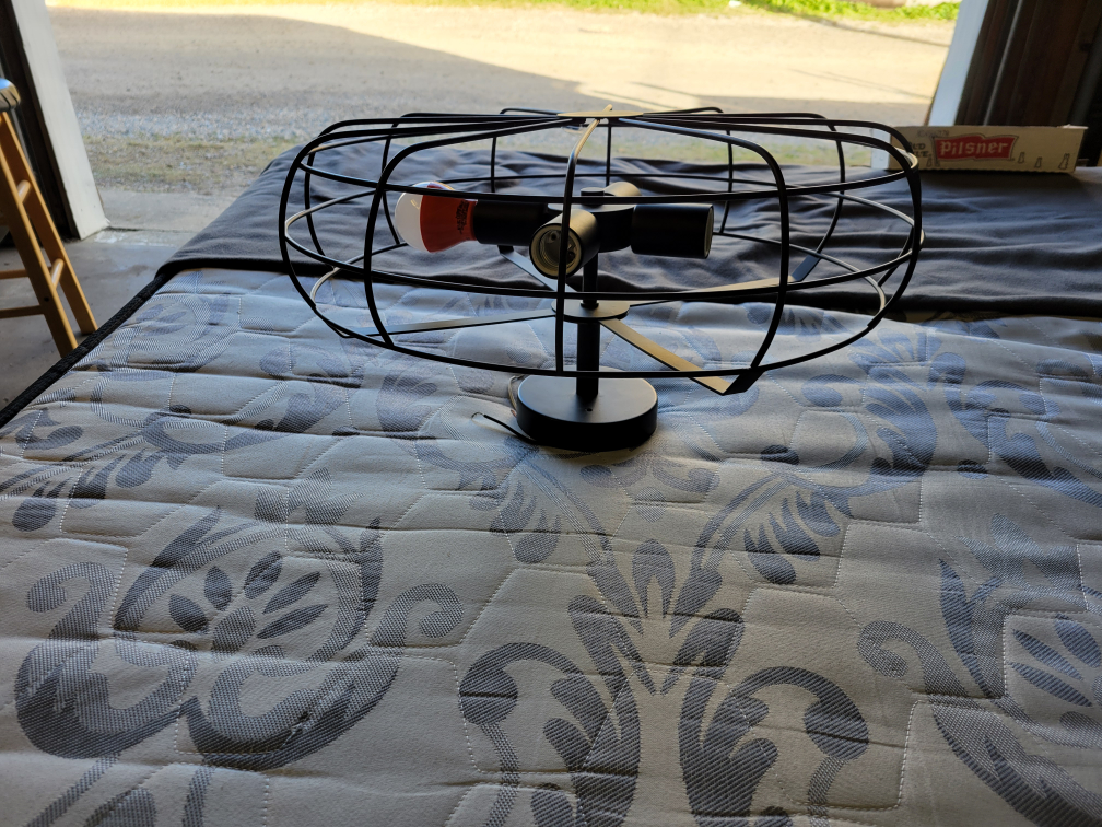Black Cage Ceiling Light Fixture