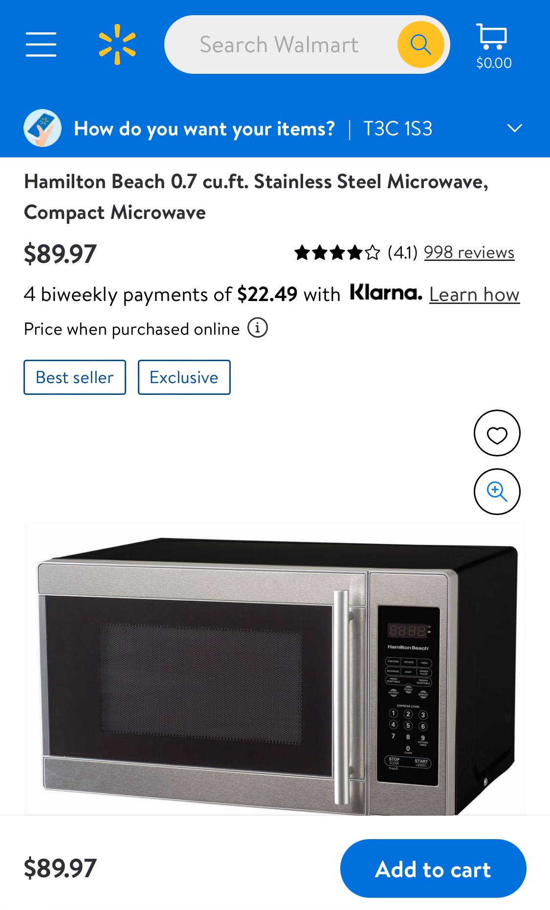 Hamilton Beach Microwave