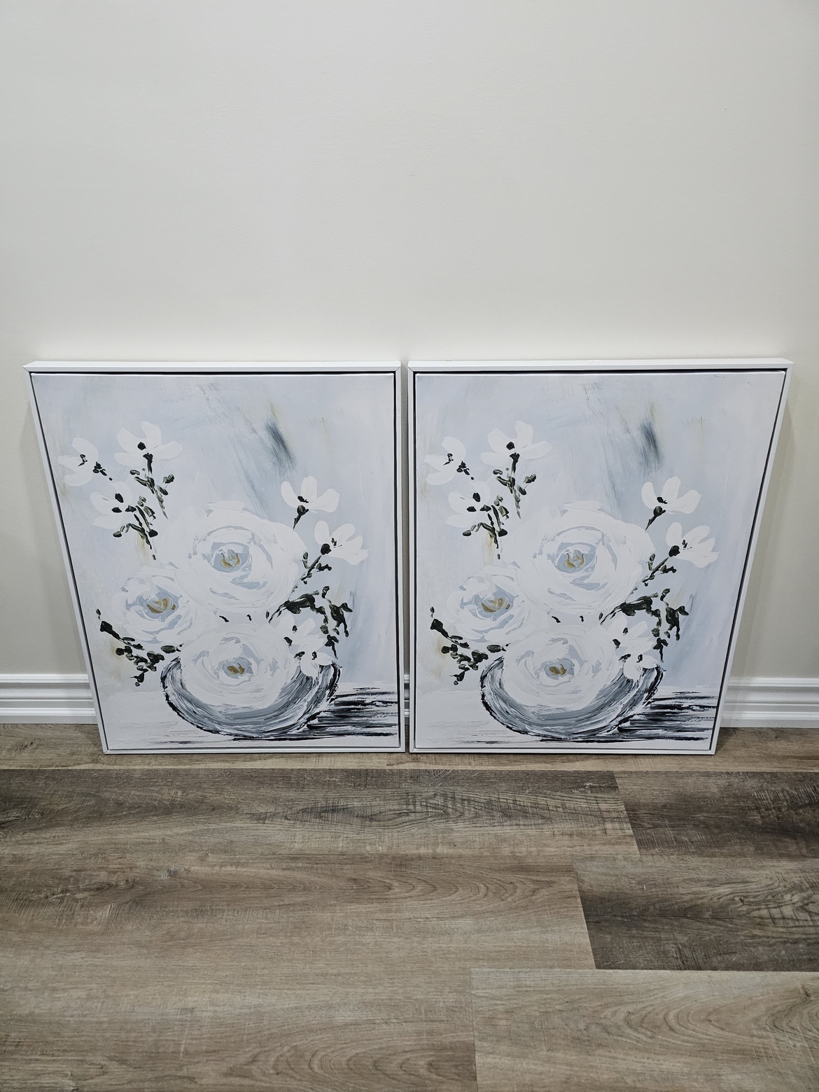 White Flower Canvas Wall Art - photo 2