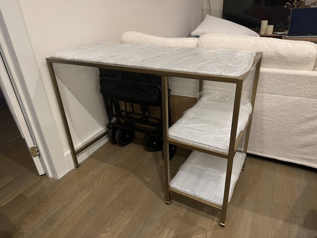 Gold Glass Desk - photo 4