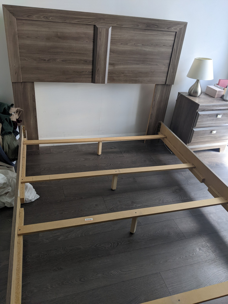 Queen Size Bed Frame with Box Spring - photo 2