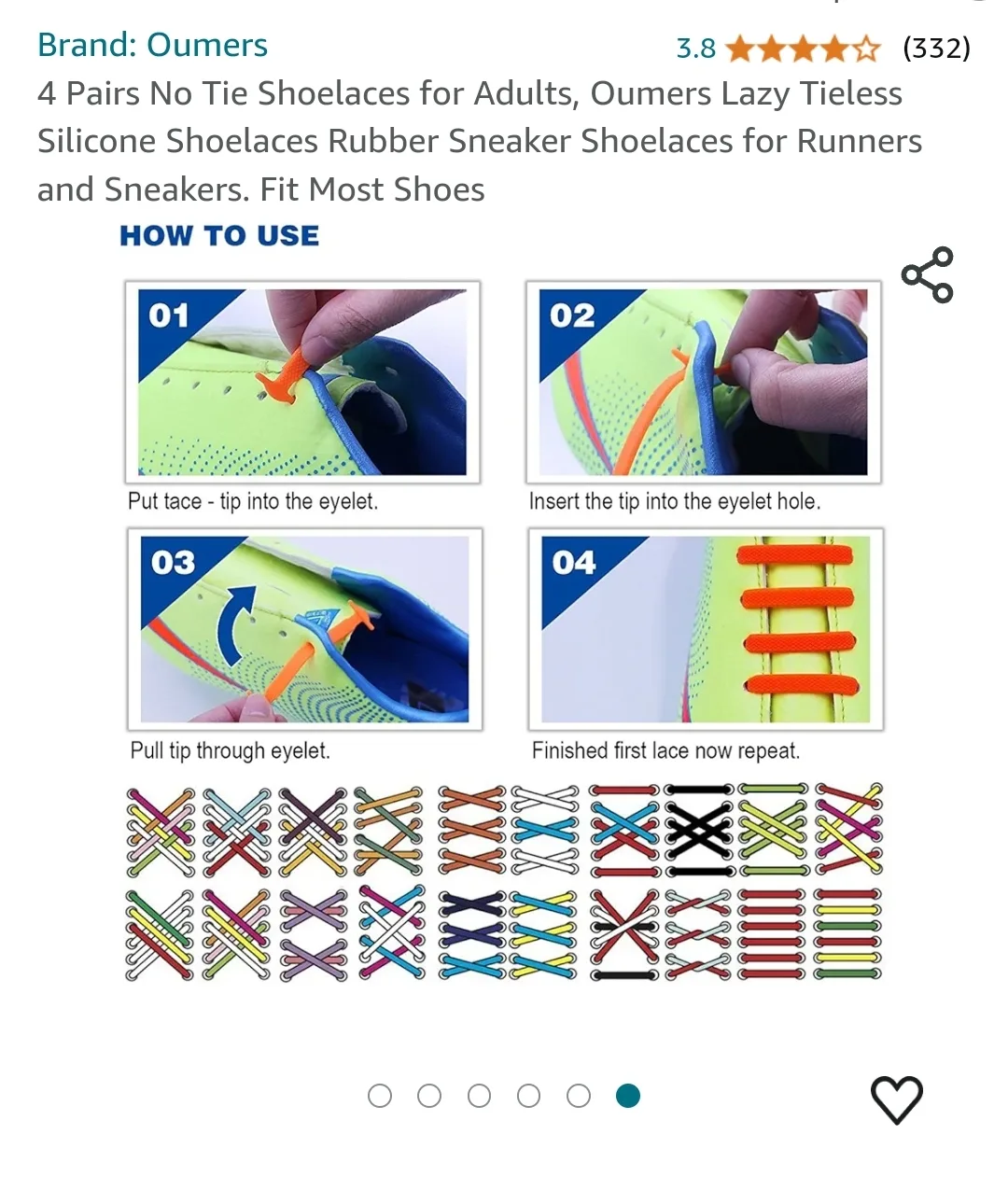 Oumers No Tie Shoelaces image indicator(2)