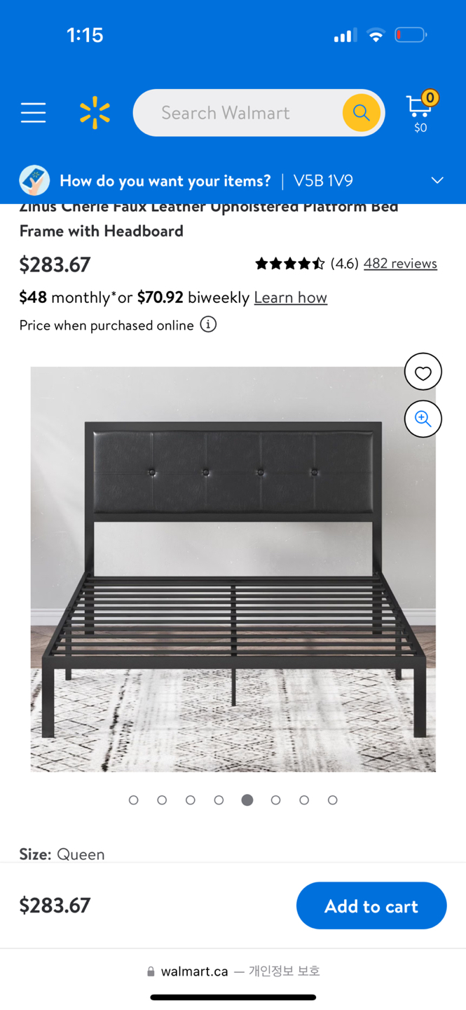 Queen size bed frame