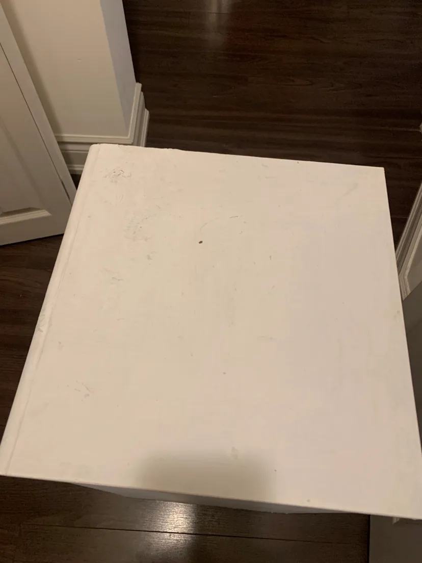 Ikea White Nightstand/ shelf image indicator(8)