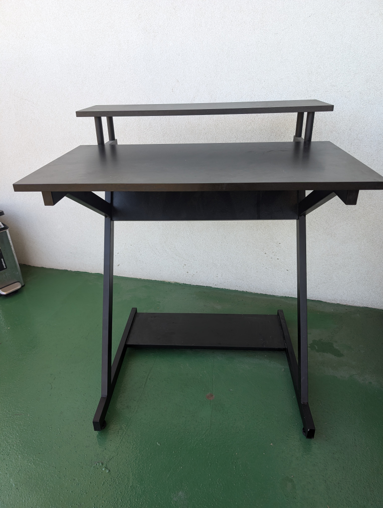 Black Computer Desk with Shelf