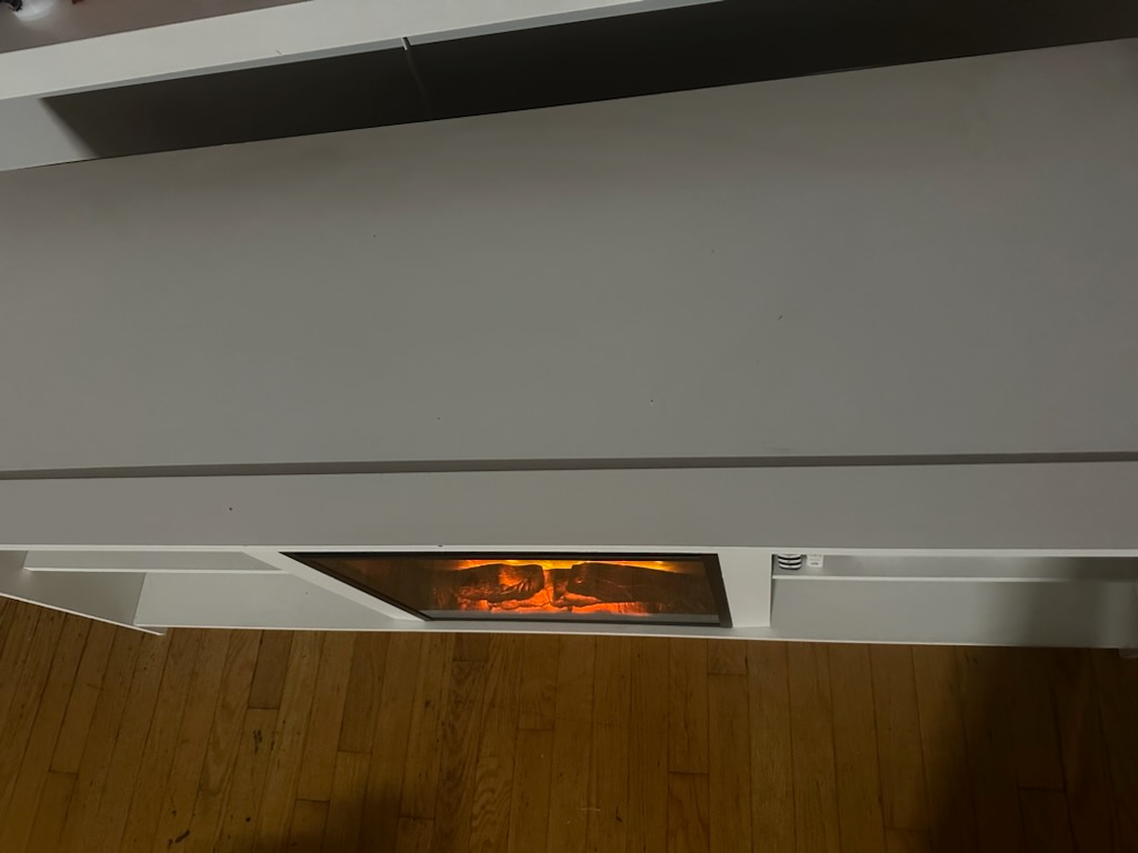 White Electric Fireplace TV Stand - photo 3
