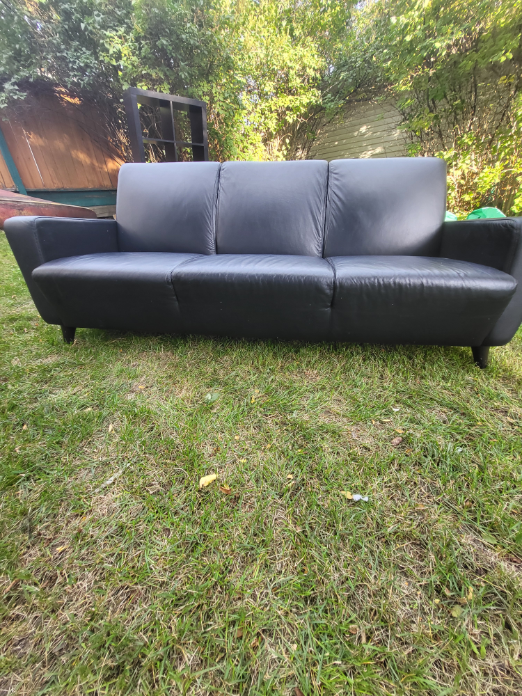 Black Leather Sofa $300