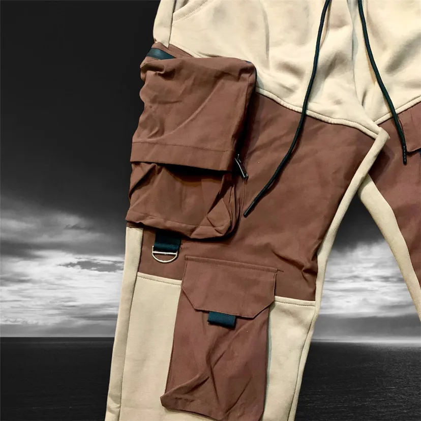 New Men’s Cargo Pants Sweatpants Size L image indicator(4)