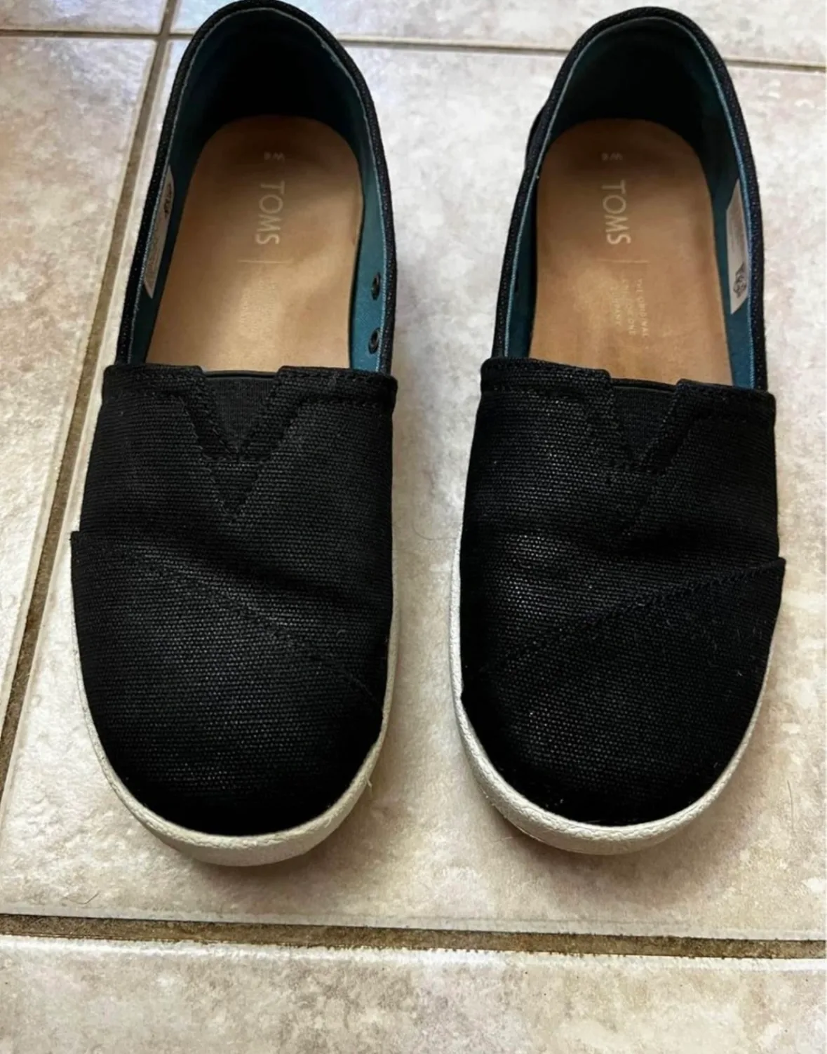 TOMS Avalon Black Coated Canvas size 6 image indicator(2)
