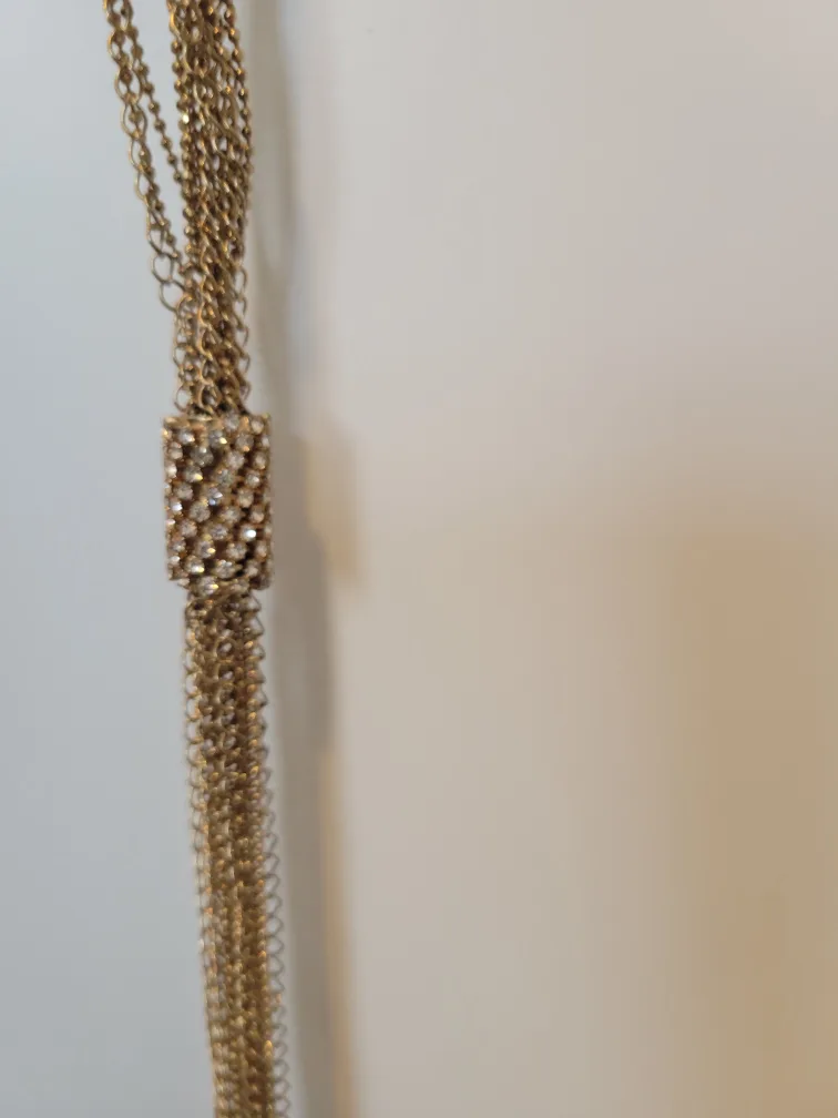 Gold Tone Layered Chain Necklace image indicator(2)