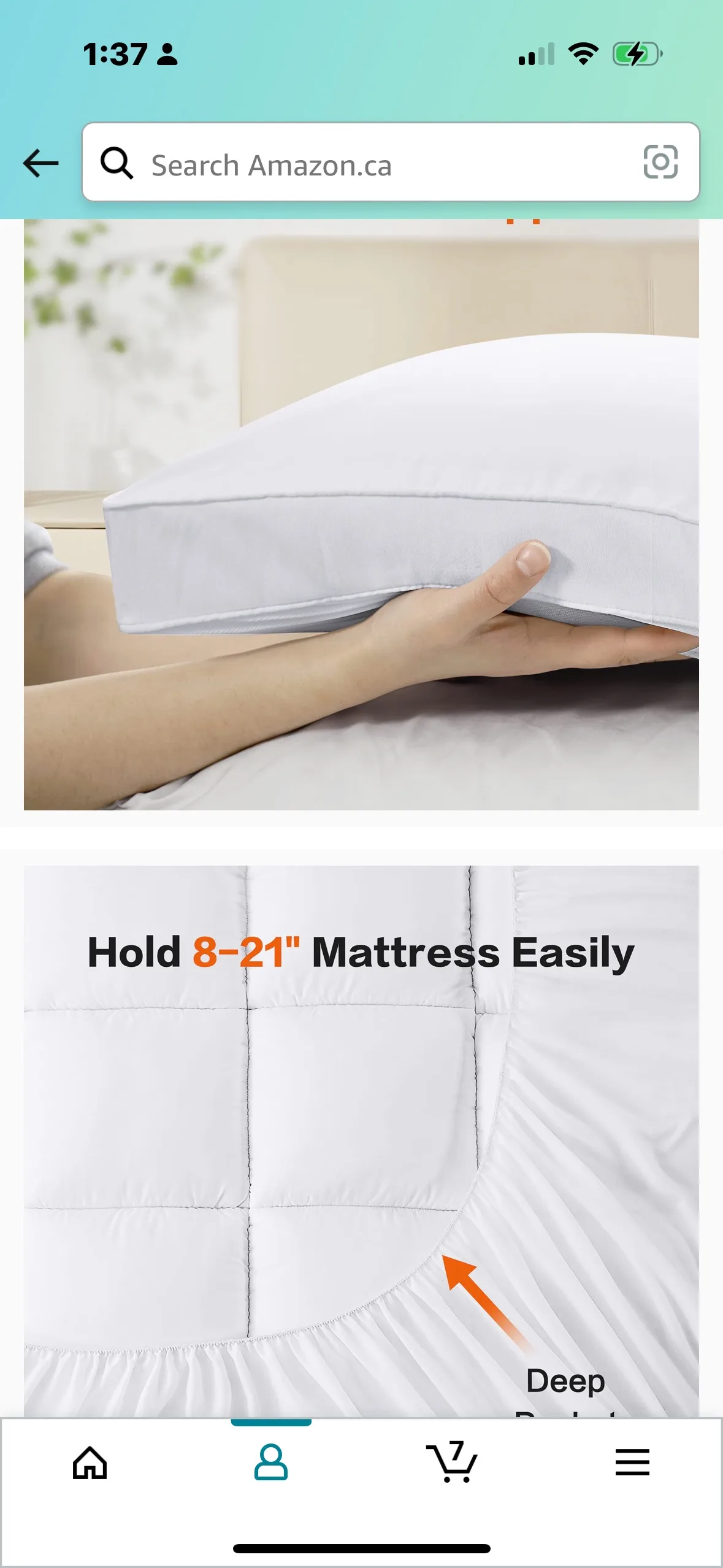Queen Size  Deluxe Cooling Comfort Mattress Topper image indicator(7)