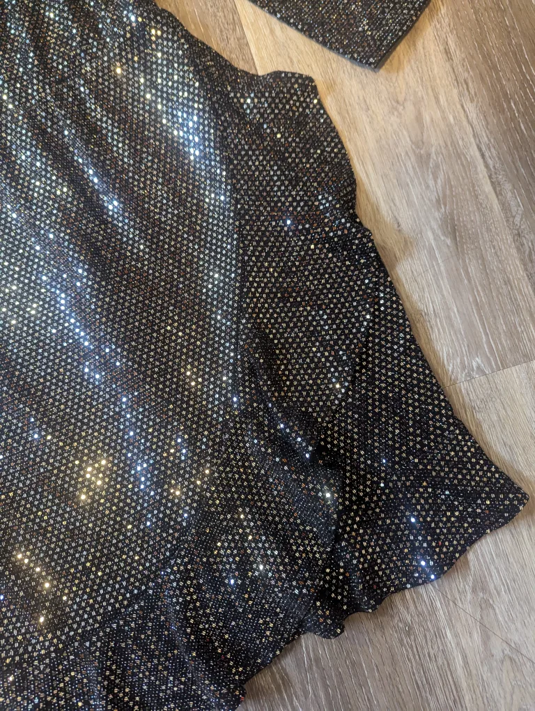 Small Le Chateau Black Sequin Dress image indicator(3)
